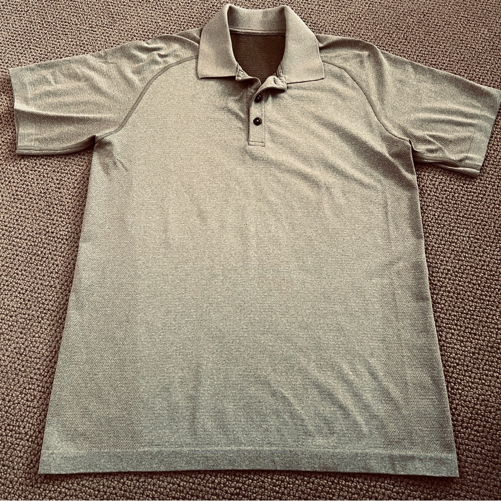 Lululemon Men’s Metal Vent Tech Polo Short Sleeve Shirt-medium